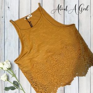 Yellow Crochet Top